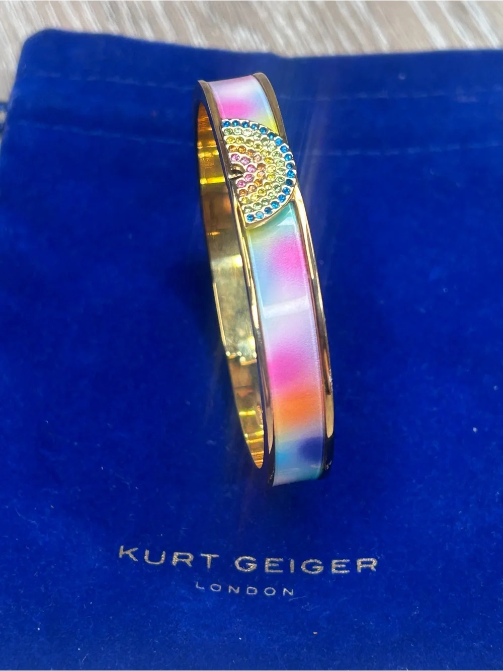 Kurt Geiger Rainbow Hinged Bangle Bracelet